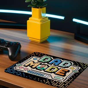 Vater-Gamer-Player für die Pixelstufe nach oben Mousepad