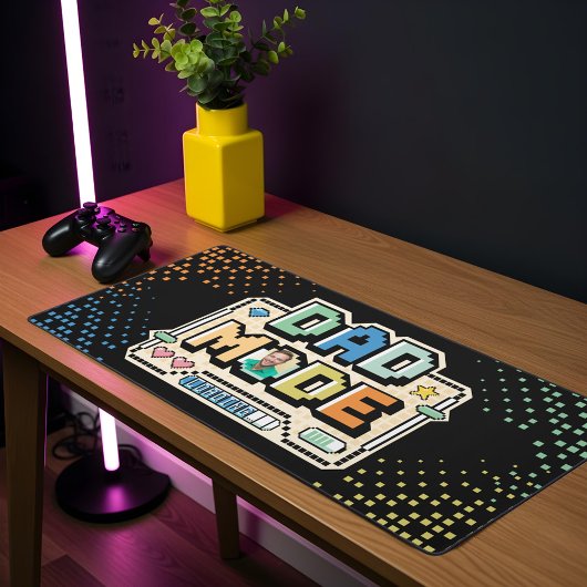 Vater-Gamer-Player für die Pixelstufe nach oben Schreibtischunterlage