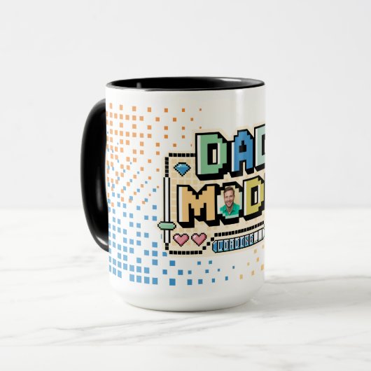 Vater-Gamer-Player für die Pixelstufe nach oben Tasse (Vorderseite Links)