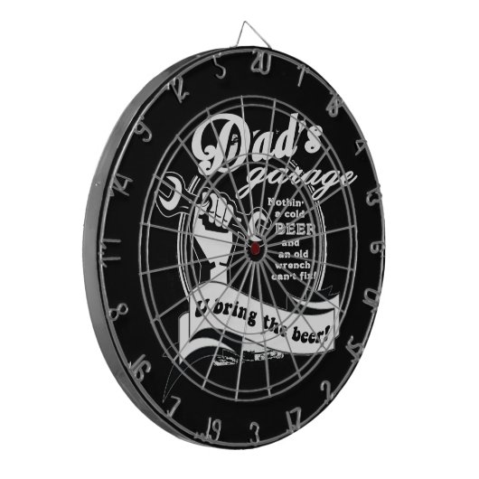 Vater Garage Bierbrauerei Dartscheibe (Vorderseite Links)