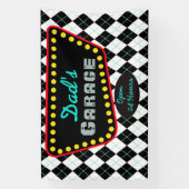 Vater-Garagen-Schild-Banner-Geschenk Banner (Vertikal)