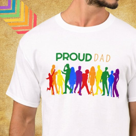 Vater Gay Pride gemischte Geschlechterrollen Silho T-Shirt