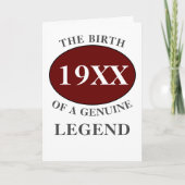 Vater Geburtsdatum Monogramm Anfangsname Jahr Lege Karte (Vorderseite)