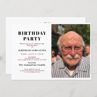 Vater Geburtstag Foto Template Legende Jahr Einladung