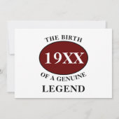 Vater Geburtstag Legend Jahr Foto Vorlage (Rückseite)