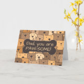 Vater Geburtstag Niedliche Hunde und Pun Karte (Gelbe Blume)