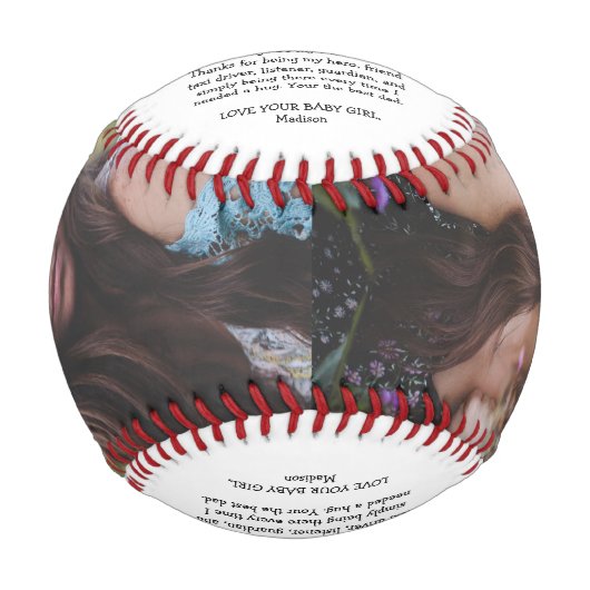 Vater Geburtstag - Vatertag Foto Baseball (Vorderseite)