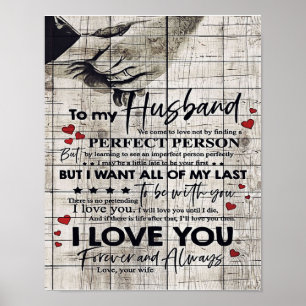 Vater Geburtstagsgeschenk   Brief an meinen Eheman Poster
