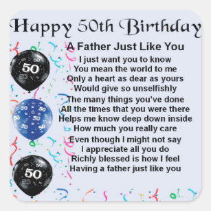 50 Geburtstag Aufkleber Zazzle.de