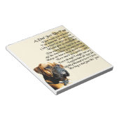 Vater Gedicht - Boxer Dog Design Notizblock (angewinkelt)