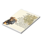 Vater Gedicht - Boxer Dog Design Notizblock (Rotiert)