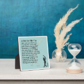 Vater Gedicht Plaque - Cricket Design Fotoplatte (InSitu)