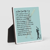 Vater Gedicht Plaque - Cricket Design Fotoplatte (Vorderseite)