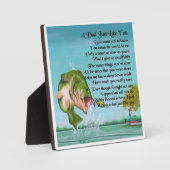 Vater Gedicht Plaque - Fischereidesign Fotoplatte (Vorderseite)