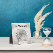 Vater Gedicht Plaque - im Speicherdesign Fotoplatte (InSitu)