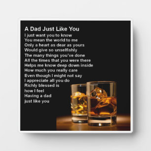 Vater Gedicht Plaque - Whisky-Design Fotoplatte