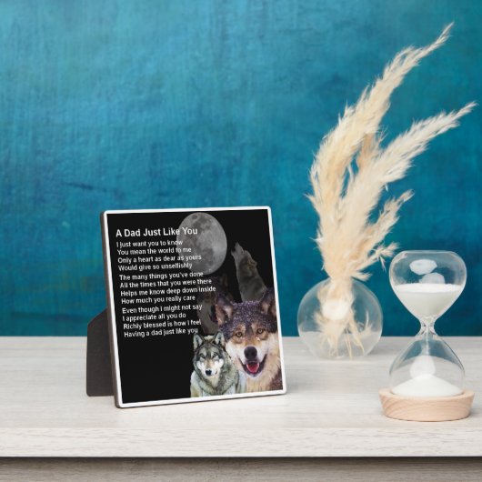 Vater Gedicht Plaque - Wolf Design Fotoplatte (InSitu)