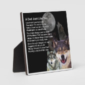 Vater Gedicht Plaque - Wolf Design Fotoplatte (Vorderseite)