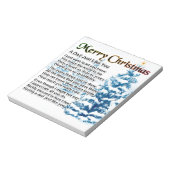 Vater Gedicht - Weihnachtsdesign Notizblock (Rotiert)