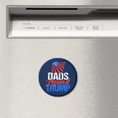 Vater gegen Trump 2024 Wahl blau Magnet (In Situ (Geschirrspüler))