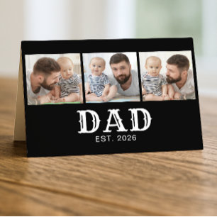 Vater gegründet 3-Foto Schwarzweiß Vatertag Karte