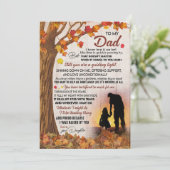 Vater Geschenk an meinen Vater ich weiß, wie es is Dankeskarte (Stehend Vorderseite)