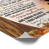 Vater Geschenk an meinen Vater ich weiß, wie es is Poster (Ecke)