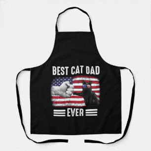 Vater-Geschenk  Best Cat Vater je Flag USA Schürze