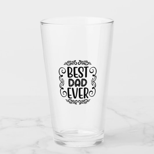 Vater Geschenk Bester Vater je Glas (Vorderseite)