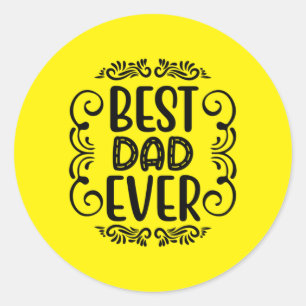 Vater Geschenk Bester Vater je Runder Aufkleber
