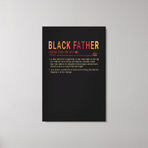Vater-Geschenk  Definition Vater Schwarzer Vater G Leinwanddruck