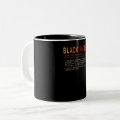 Vater-Geschenk| Definition Vater Schwarzer Vater G Zweifarbige Tasse (Vorderseite Links)