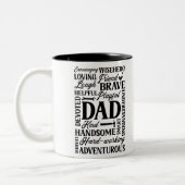 Vater-Geschenk des klassischen Vaters Zweifarbige Tasse (Links)