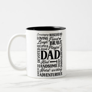 Vater-Geschenk des klassischen Vaters Zweifarbige Tasse