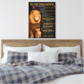 Vater - Geschenk für Ihre Tochter Blake - Löwenduf Leinwanddruck (Insitu (Schlafzimmer))