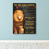 Vater - Geschenk für Ihre Tochter Blake - Löwenduf Leinwanddruck (Insitu (Holzboden))