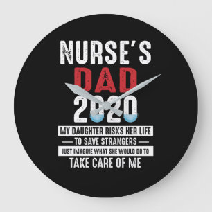 Vater-Geschenk Geschenk für Krankenpfleger Vater Große Wanduhr