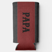 Väter Geschenk Idee Rot & Schwarz Stielleder Selters Dosenkühler (Rückseite)