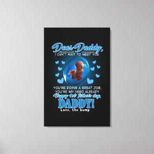 Vater-Geschenk  Liebe Papa, glücklicher 1. Vatert Leinwanddruck