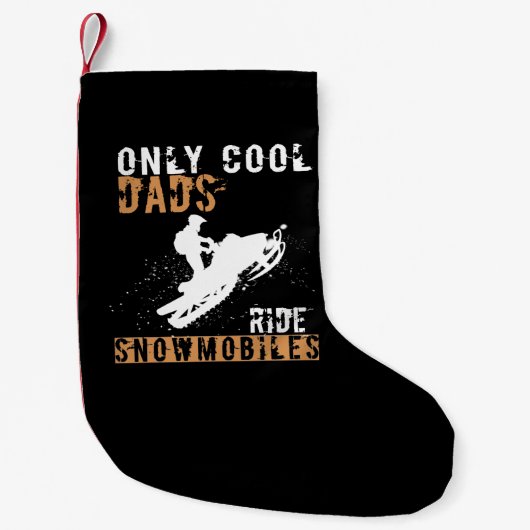 Vater-Geschenk| Nur Coolen Väter Schneemobile Kleiner Weihnachtsstrumpf (Vorderseite)