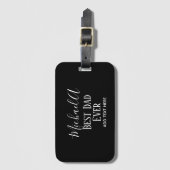 VATER Geschenk Personalisiert Classic Schwarz-weiß Gepäckanhänger (Vorderseite Vertikal)
