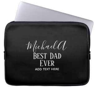 VATER Geschenk Personalisiert Classic Schwarz-weiß Laptopschutzhülle