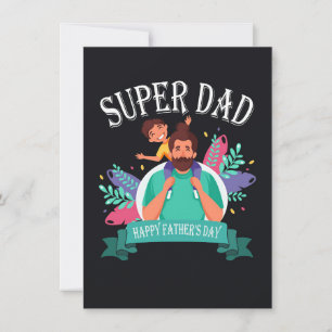 Vater Geschenk Super Papa Einladung