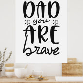 Vater Geschenk Vater Sie sind tapfer Poster (Küche)