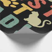 Vater-Geschenk | Welt. Am besten. Katze. Vater! Geschenkpapier (Ecke)