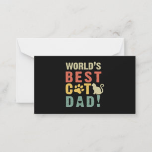 Vater-Geschenk   Welt. Am besten. Katze. Vater! Mitteilungskarte