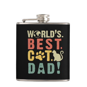 Vater-Geschenk Welt's. Am besten. Katze. Vater! Flachmann