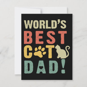 Vater-Geschenk World's.Best.Katze. Vater! Dankeskarte