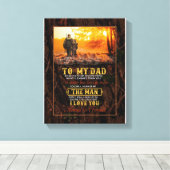 Vater Geschenke | Brief an meinen Vater Der Mann,  Leinwanddruck (Insitu (Holzboden))