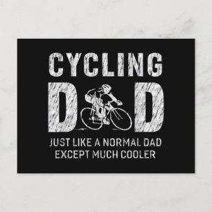 Vater-Geschenke für Vater Radfahren Coolen Vater Feiertagspostkarte